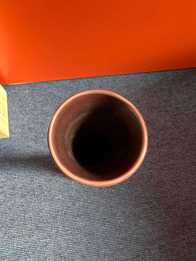 1291 紫交趾 花入 中村翠嵐 尊式花入