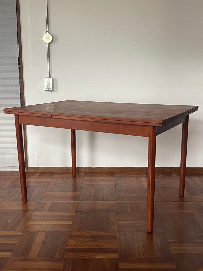 北欧 デンマーク ヴィンテージ チーク エクステンション ダイニング テーブル
