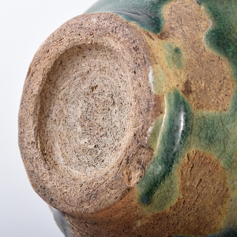 瀬戸焼　古瀬戸　窯変　海鼠釉　ぐい呑　酒盃　書付時代箱　V　R7768