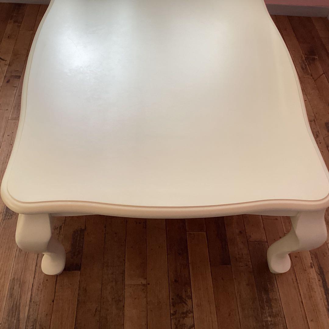 こたつ 猫脚 長方形テーブル 姫系 姫家具 アンティーク風 ねこ脚 猫足