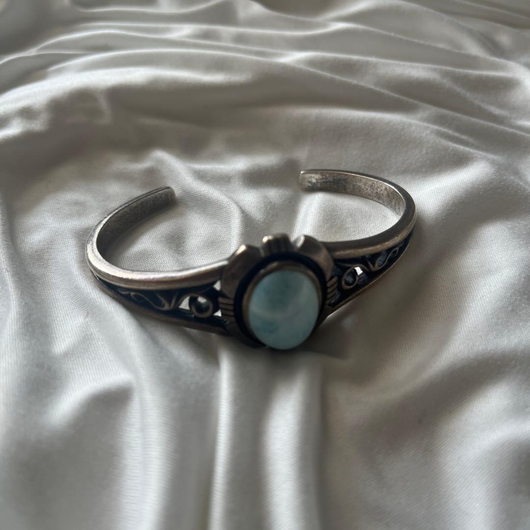 SAAD サード　シルバー925 ブレスレット　バングル　ターコイズ