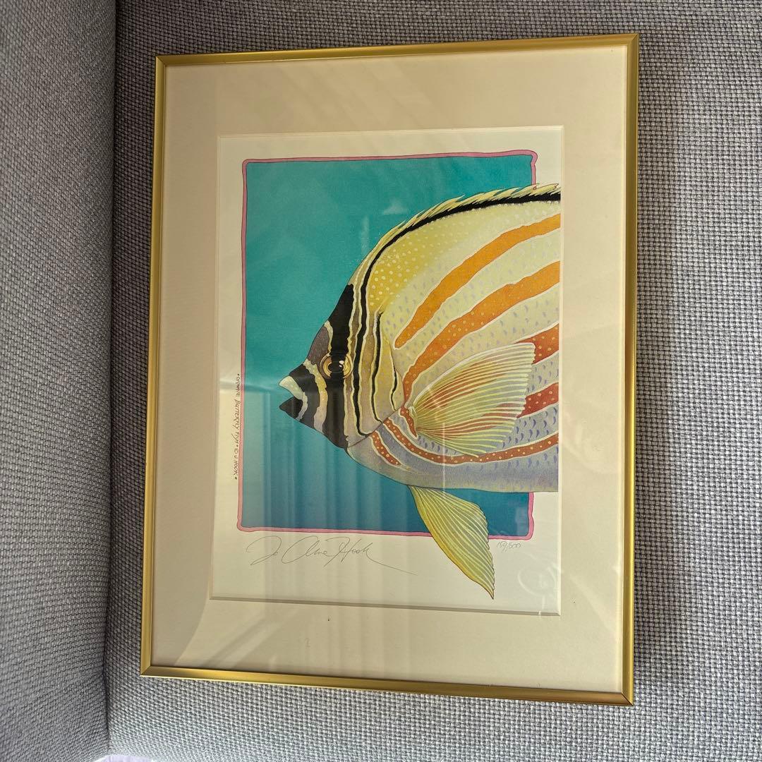 美品☆ジョアン・フックシルクスクリーン直筆サイン入り絵画