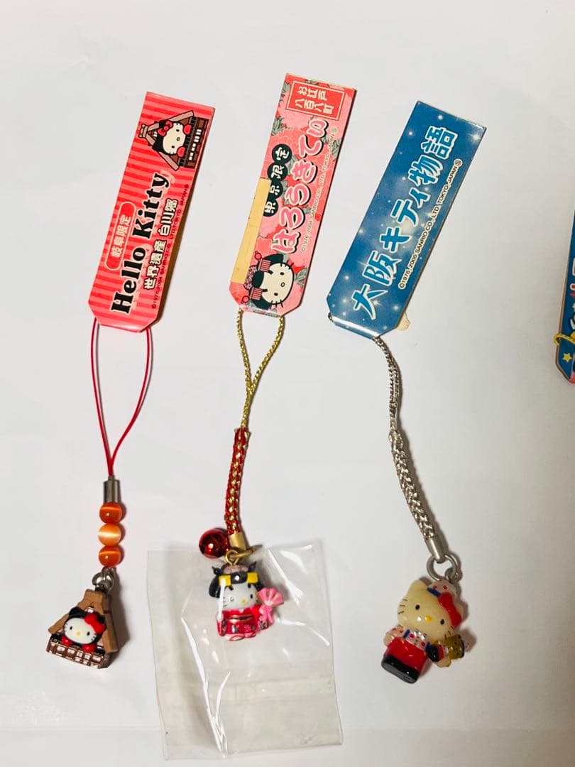 レアご当地キティまとめ売り根付ストラップはろうきてぃ平成初期2000年前半21個