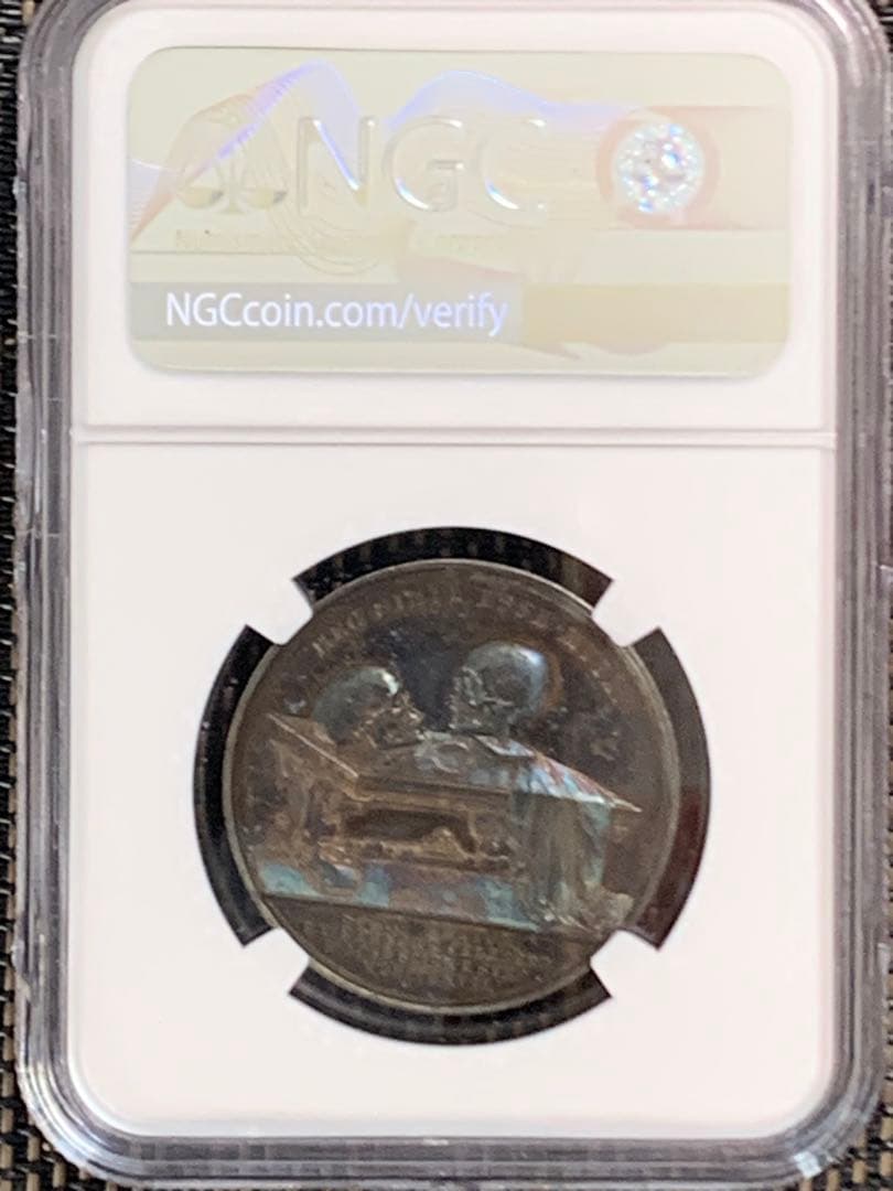 出品期間限定　珍品1867年 スウェーデン ダークトーン　レアな不気味な銀メダル