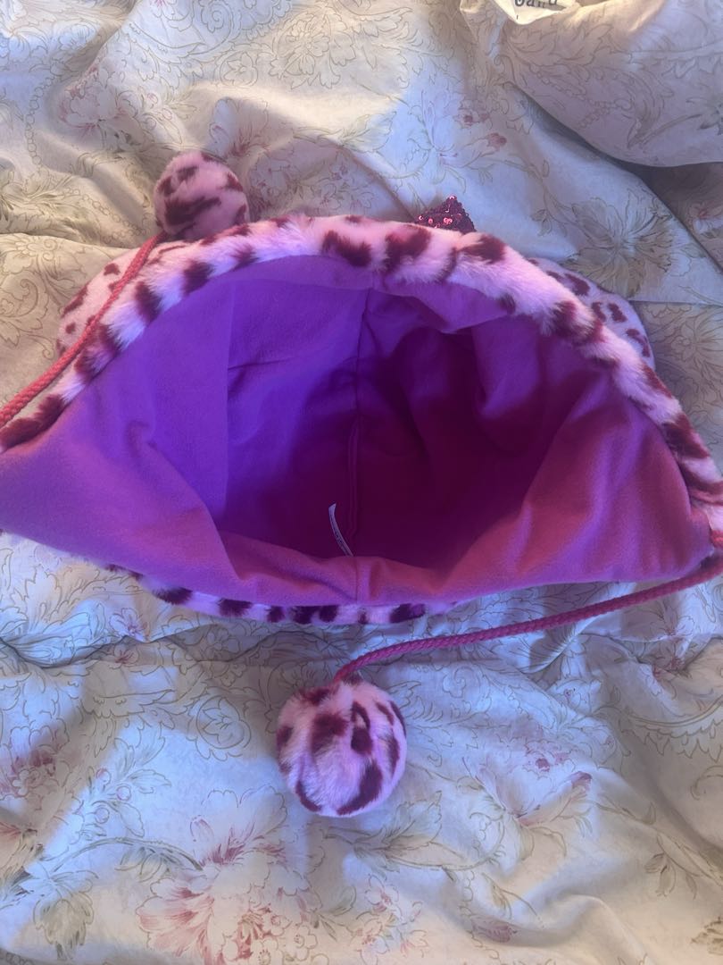 ディズニー ヒョウ柄 ファンキャップ ピンク ミニー リボン レオパード柄