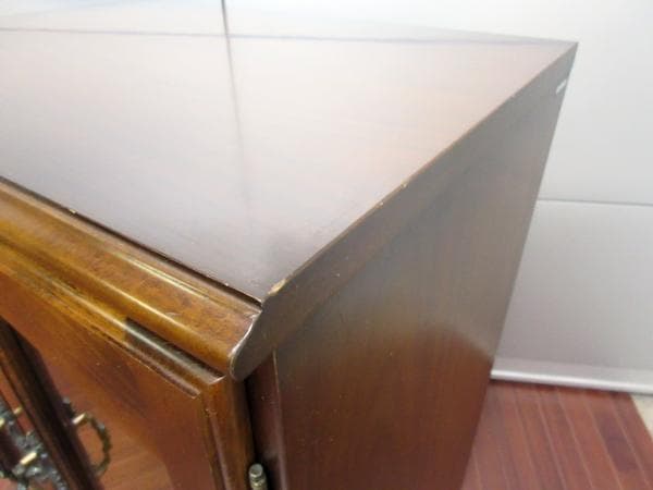 カリモク キャビネット ガラス扉 コロニアル