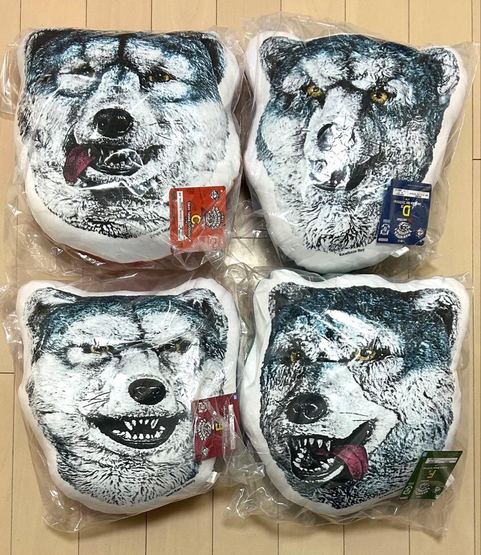 MWAM　一番くじ　C賞D賞Ｅ賞Ｆ賞　フェイスクッション　4種セミコンプセット