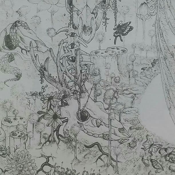 ボールペン画☆白黒