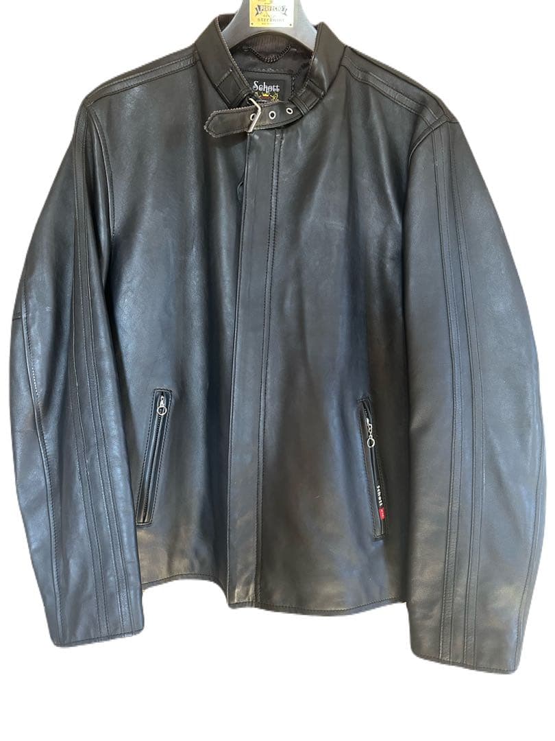 ぽ*ず様 未使用 N.Y.C. ショット CLASSIC RACER 羊革レザー