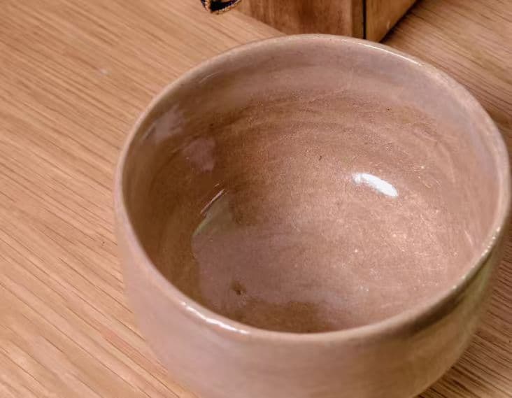 カニ絵茶碗 陶器 木箱付き