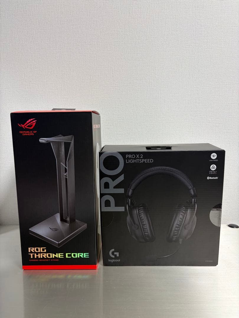 ロジクール ヘッドセット、ASUS ヘッドセットスタンド セット