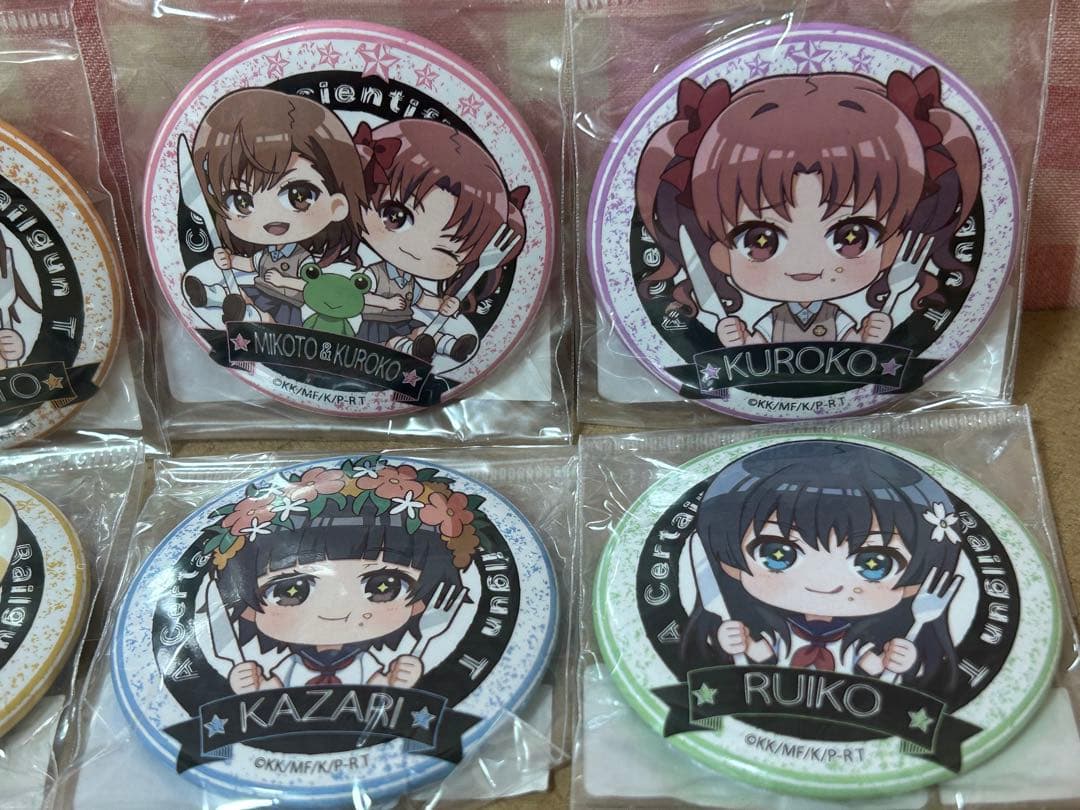 未開封　とある科学の超電磁砲　ごちきゃら　缶バッジ　6個セット