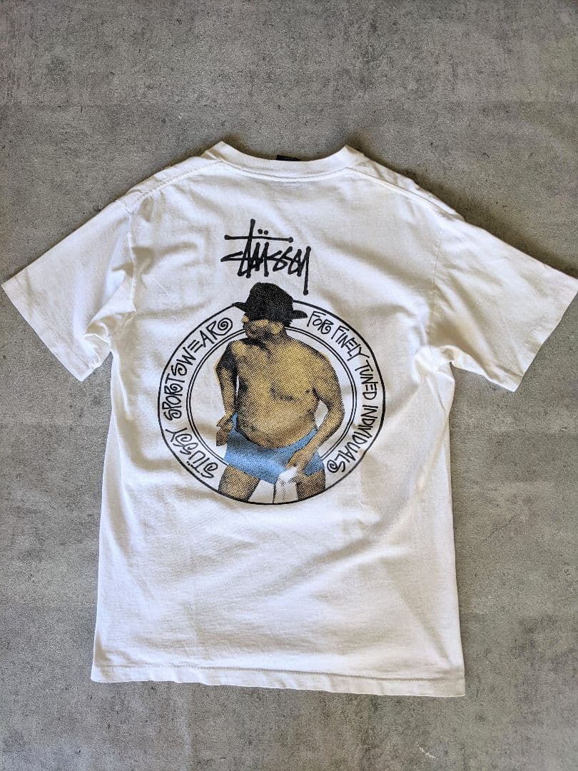 【名作】OLD STUSSY おじさん T SHIRT Ｍ