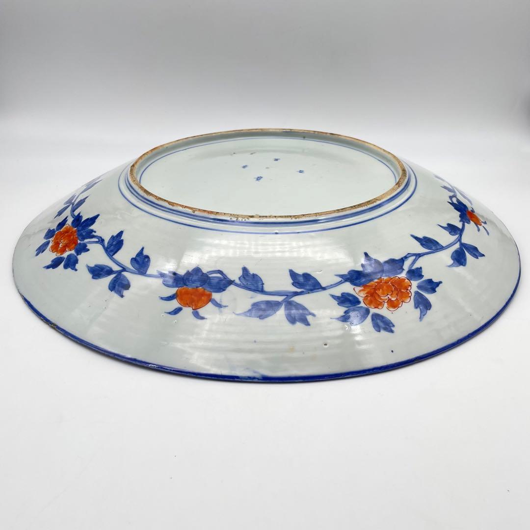 古伊万里　色絵大皿　江戸時代　有田焼　46.5cm  アンティーク