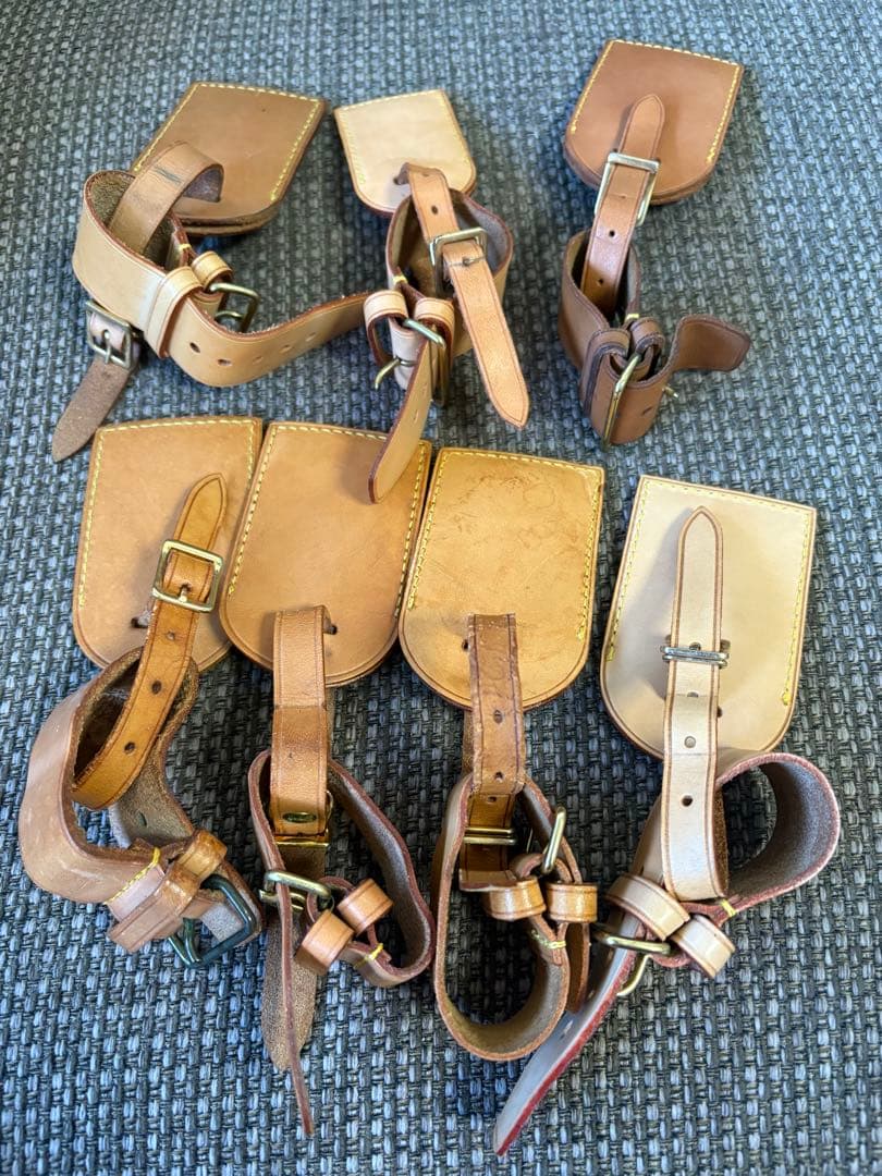 正規品LOUIS VUITTON ルイヴィトンヌメ革ネームタグ6セット