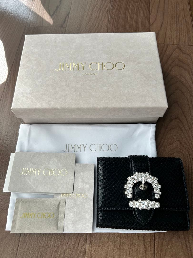 美品　jimmy choo 三つ折り財布(小銭入れなし)