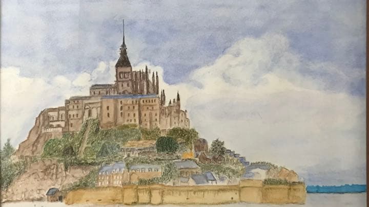 絵(世界遺産　モン・サン・ミシェル Le Mont-Saint-Michel )