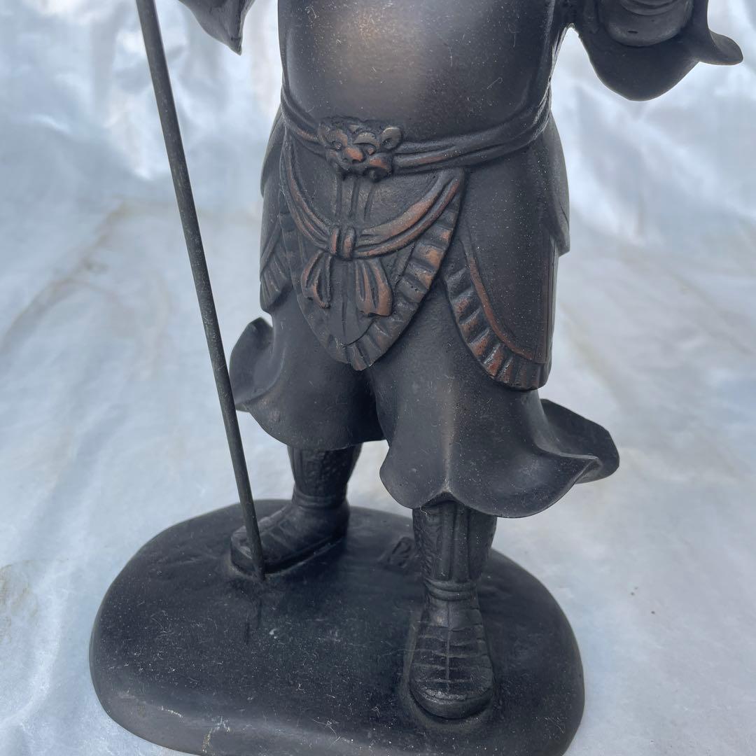 毘沙門天像 美品 金運開運商売繁盛健康長寿高さ30cm。25