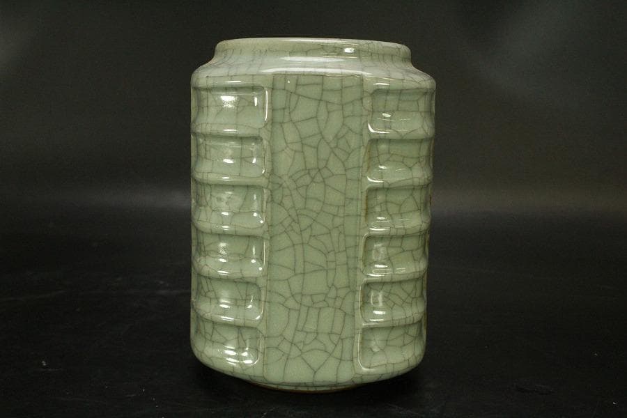 中国美術 彷哥釉 筆堤 文房四宝(A599)