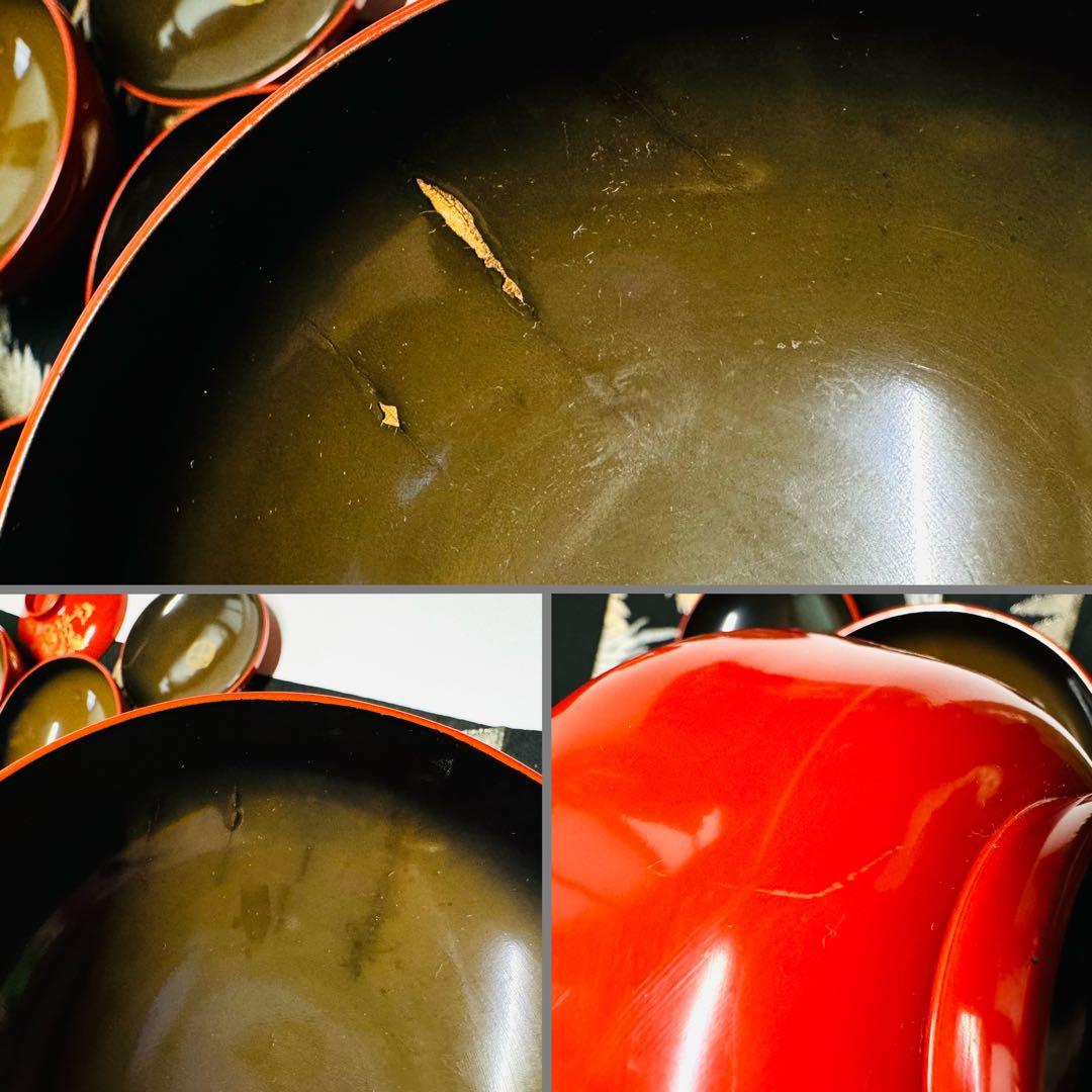 漆器　輪島塗　木製　蒔絵　蓋付椀　汁椀　5客　時代物