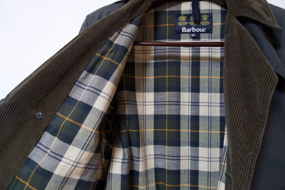 Barbour WHITLEY トレンチコート 36 3ワラント オイルド