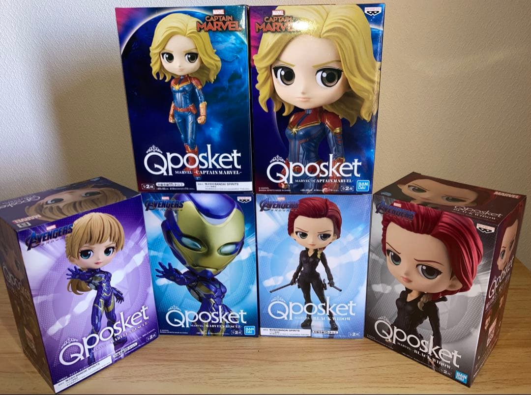 超希少Qposket ブラックウィドゥ、キャプテンマーベル、レスキュー新品未開封