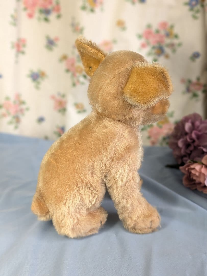 アンティーク シュタイフ社 ドイツ製　犬ぬいぐるみ パグ モプシー 大サイズ