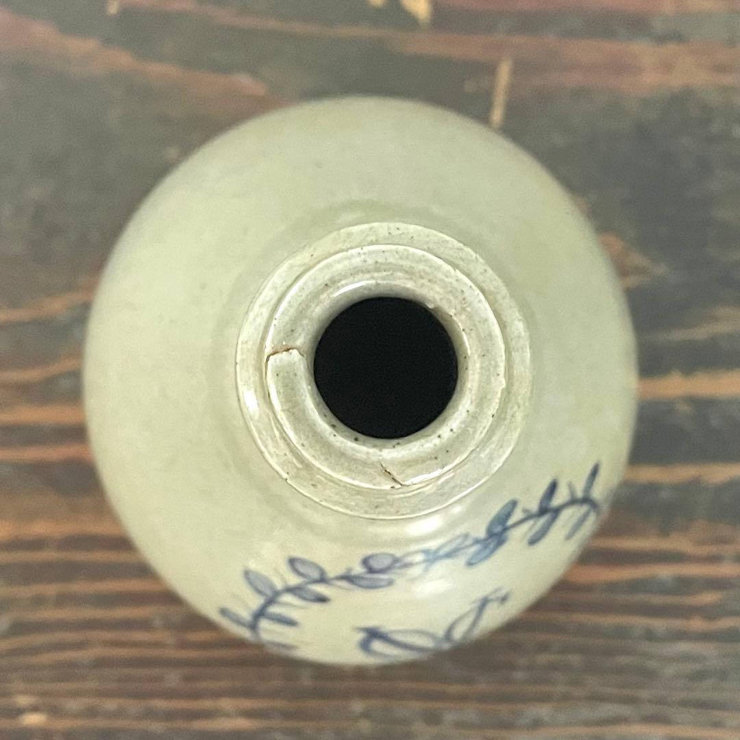 古伊万里 VOC 徳利 染付 草文 花器 花入