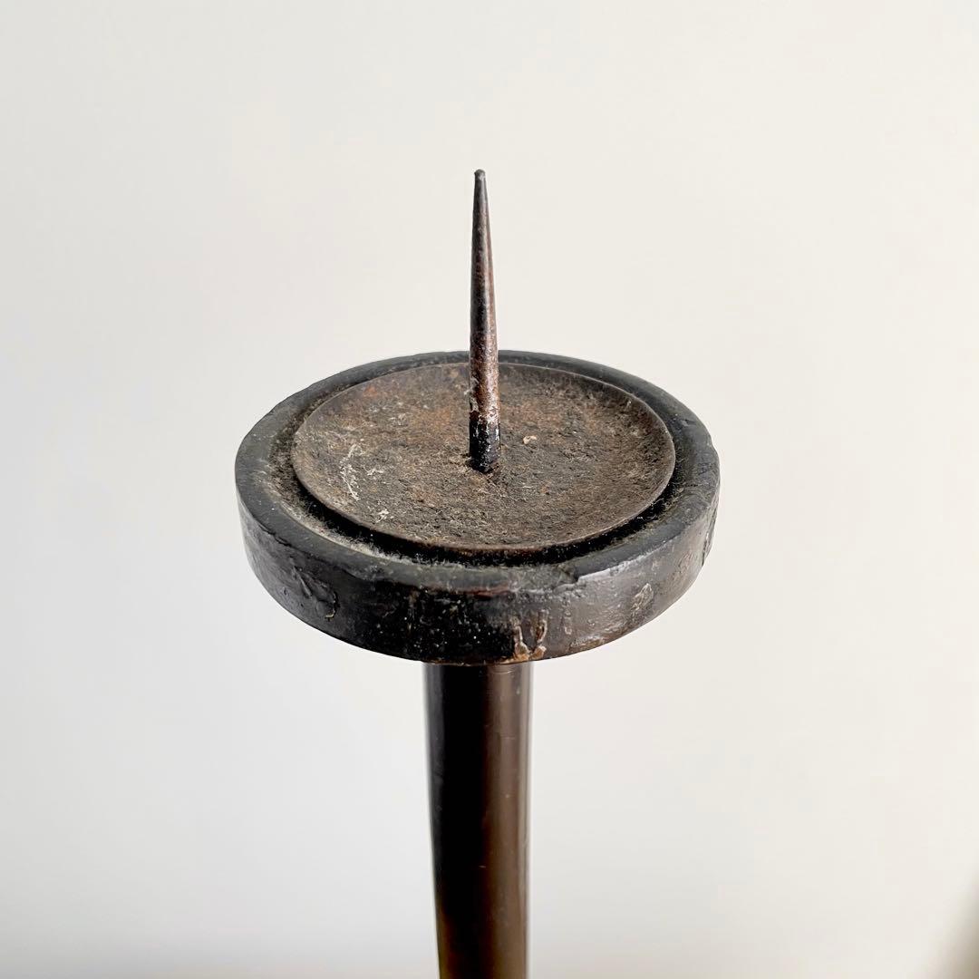 燭台 古道具 骨董 アンティーク 和ろうそく 木製 キャンドルホルダー スタンド