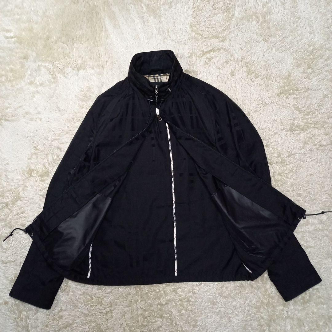 バーバリー　ブラックレーベル　ダブルジップ　シャドーチェック　ブルゾン　サイズL