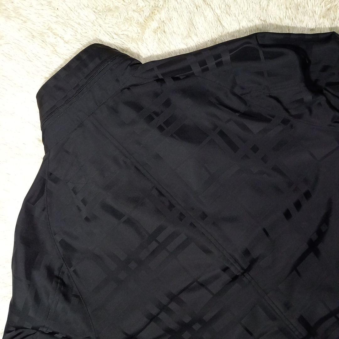 バーバリー　ブラックレーベル　ダブルジップ　シャドーチェック　ブルゾン　サイズL