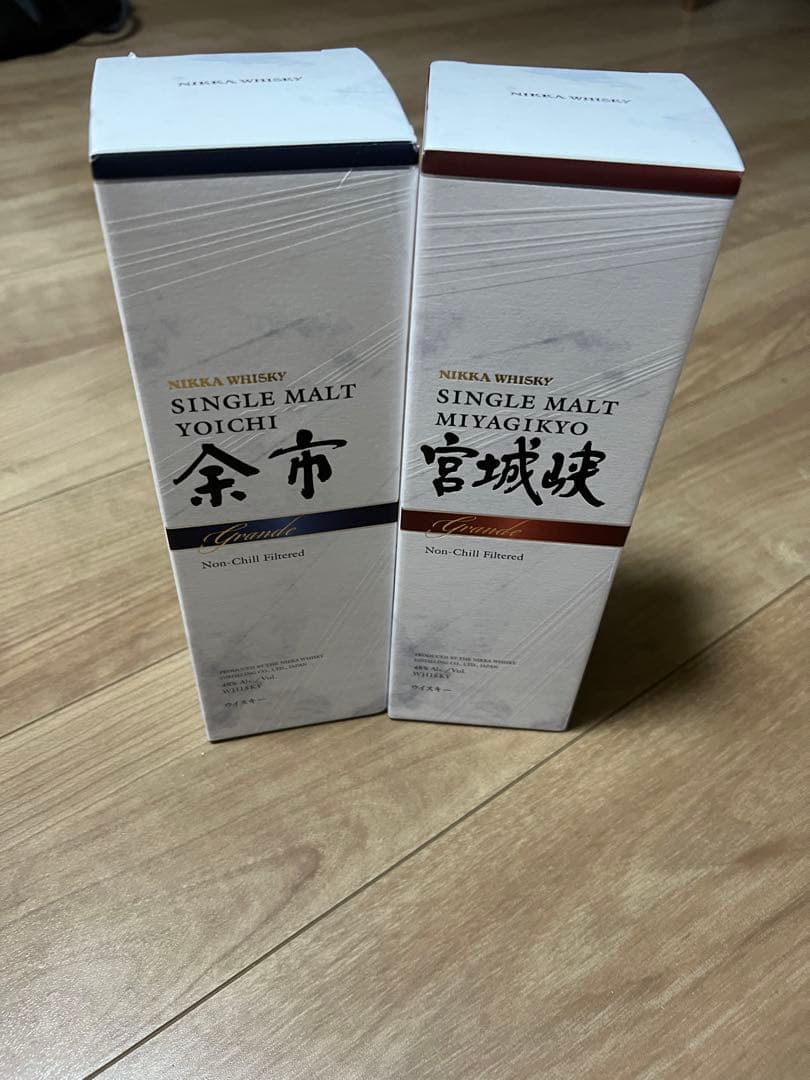 新品!! シングルモルト 余市 宮城峡 グランデ 2本セット 箱付 送料無料