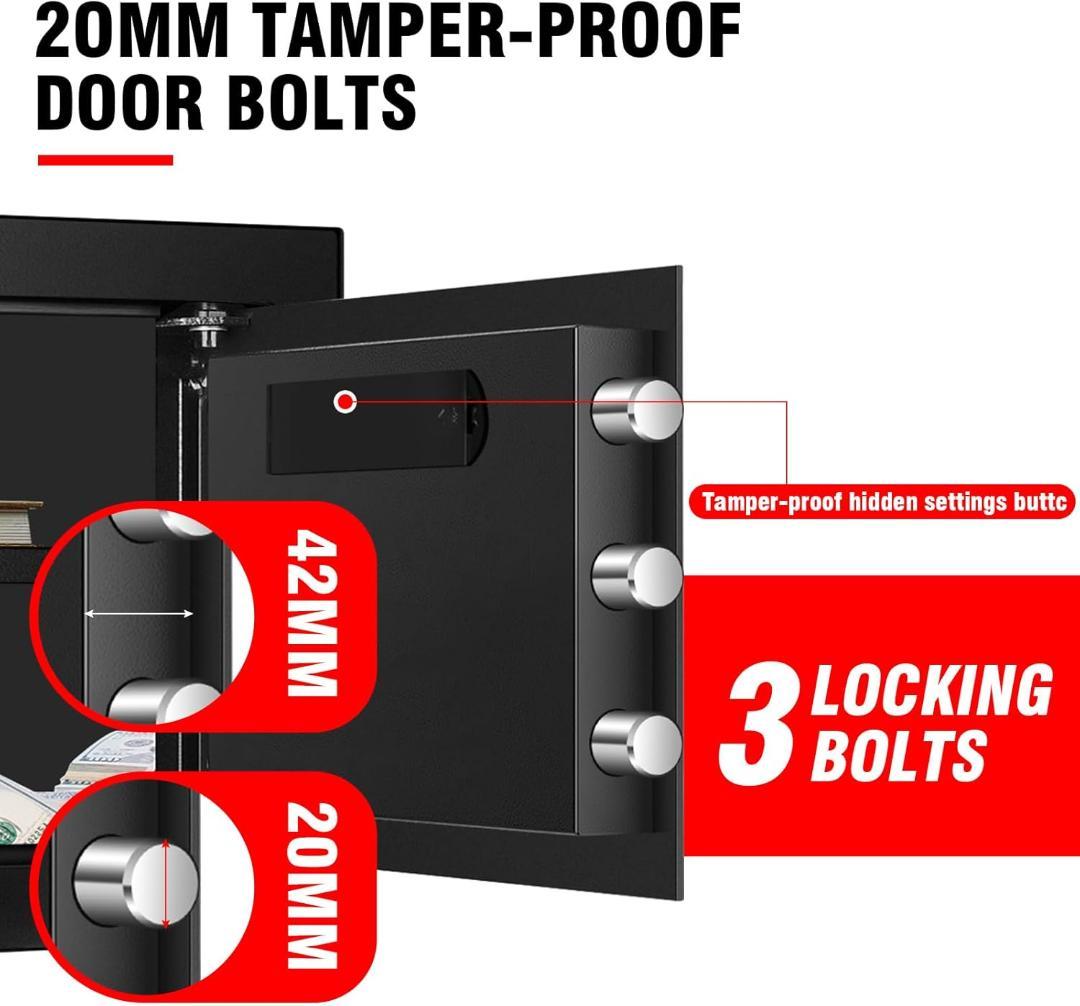 金庫 小型　耐火 耐水　小型金庫 FB25G-ブラック