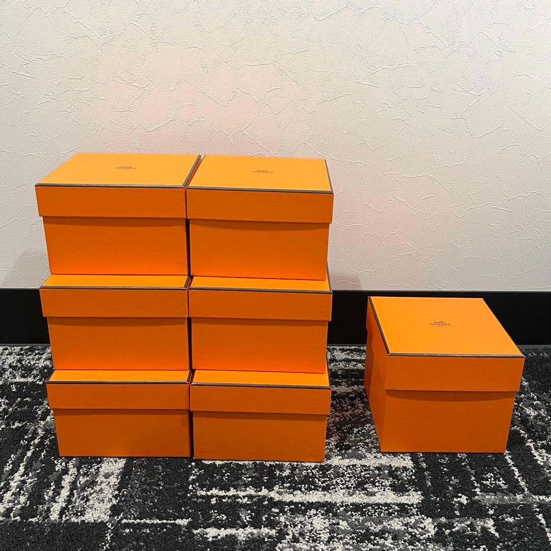 美品　HERMES　エルメス　オレンジ 空箱　7個セット　正規品