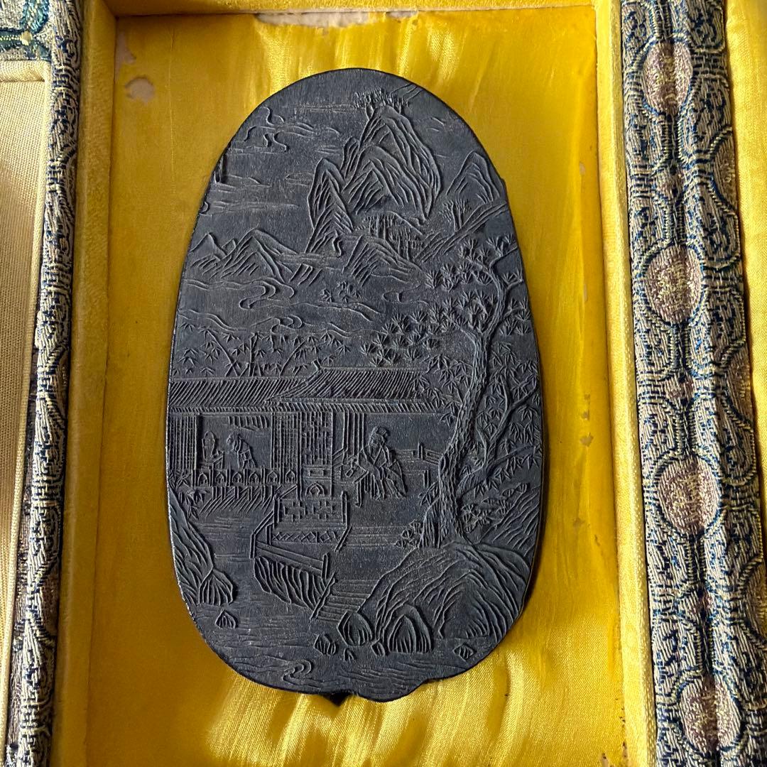 唐墨　墨　中国　胡開文　程君房　書道　習字　漢字　人物　専用箱入り