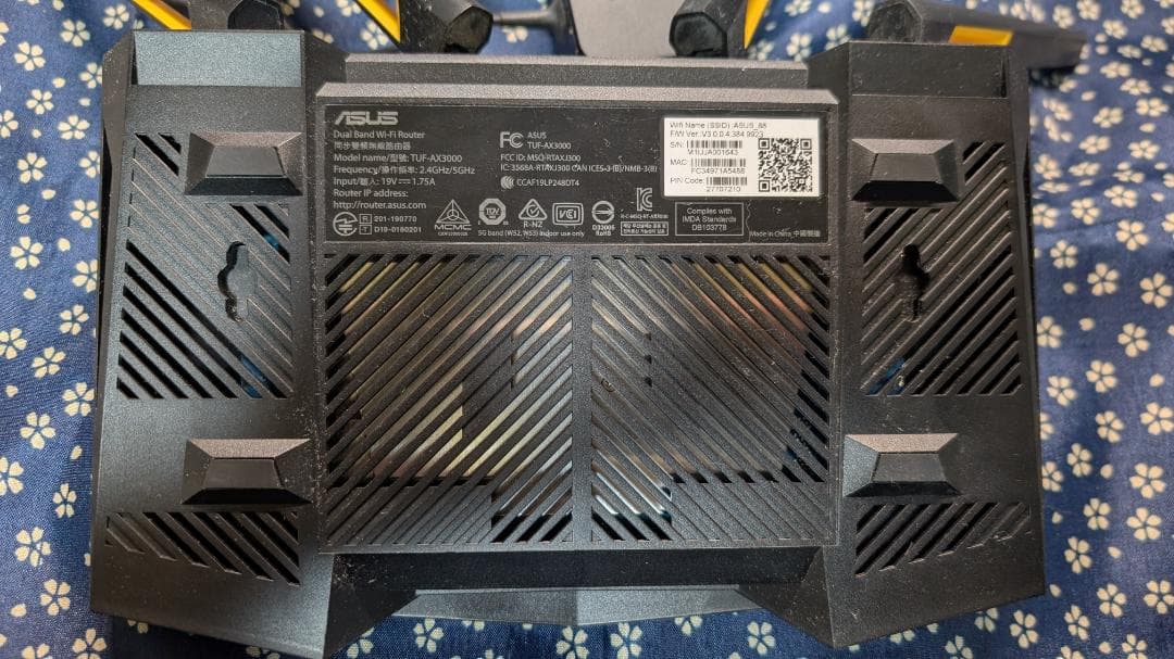 ASUS TUF-AX3000 無線LANルーター Wi-Fi6対応