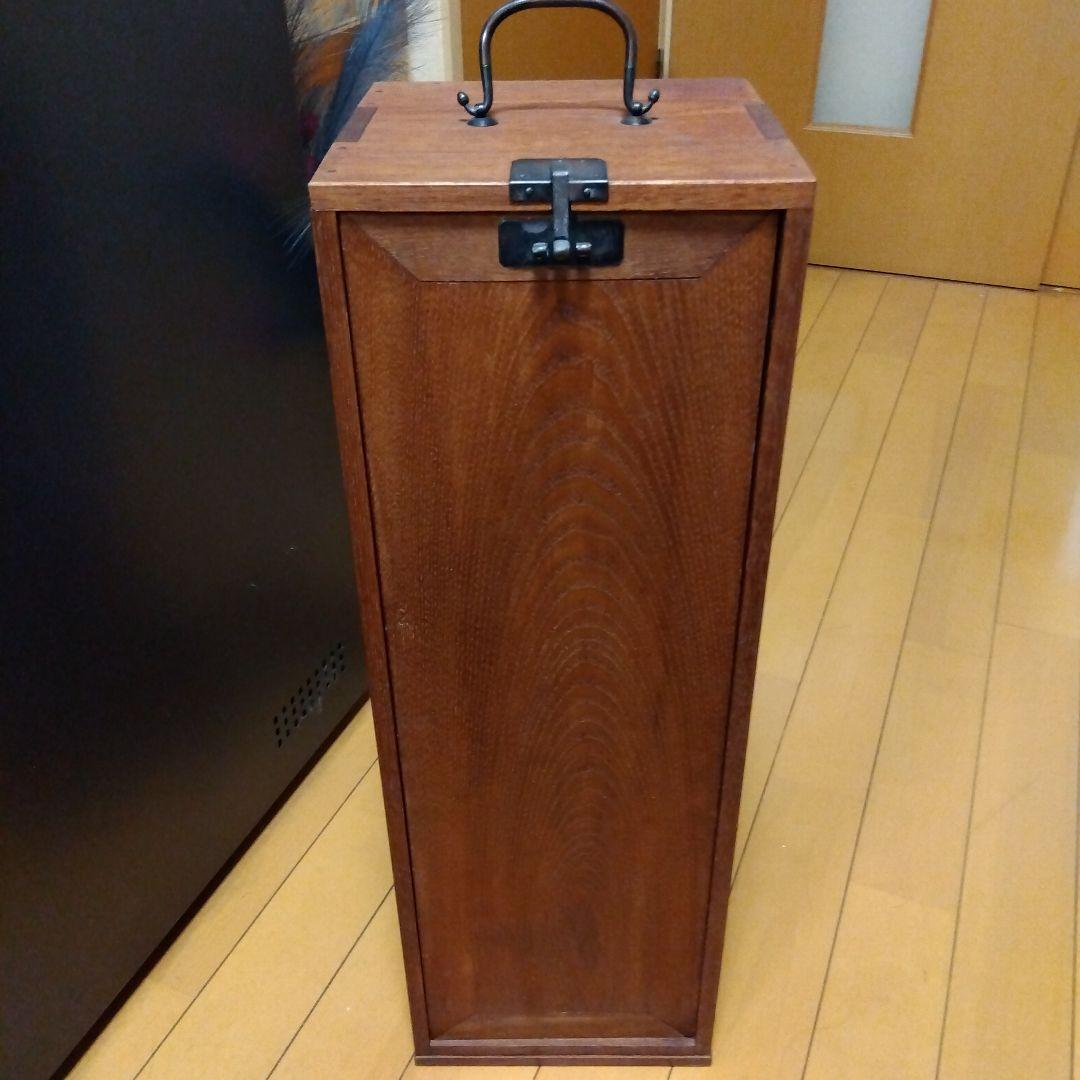 木製茶道具箱セット 　黒茶碗　水指染付