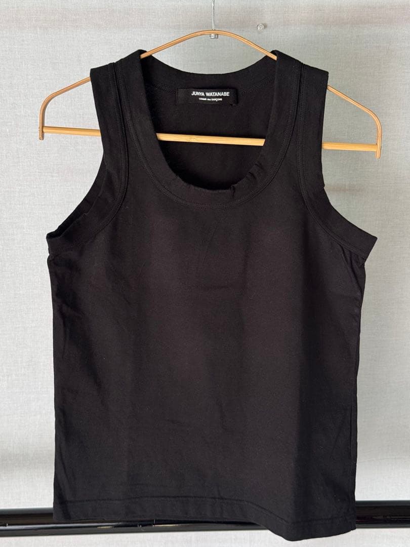 [新品] ジュンヤワタナベ コムデギャルソン 無地　タンクトップ　黒　リプ