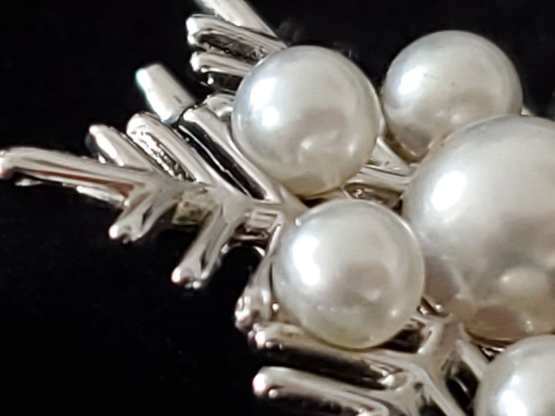 ミキモト　パール　ブローチ　雪の結晶　スノーフレーク