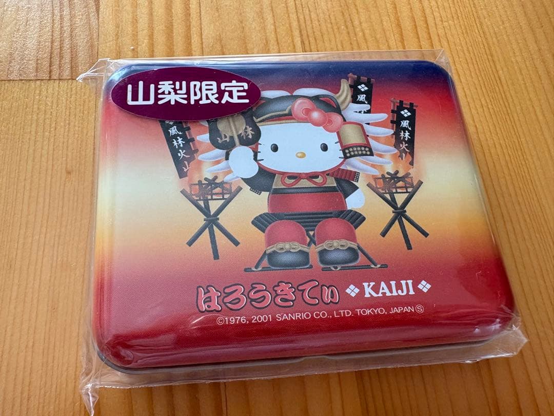 ハローキティ 武田信玄　缶入りメモ ご当地　山梨限定　レトロ