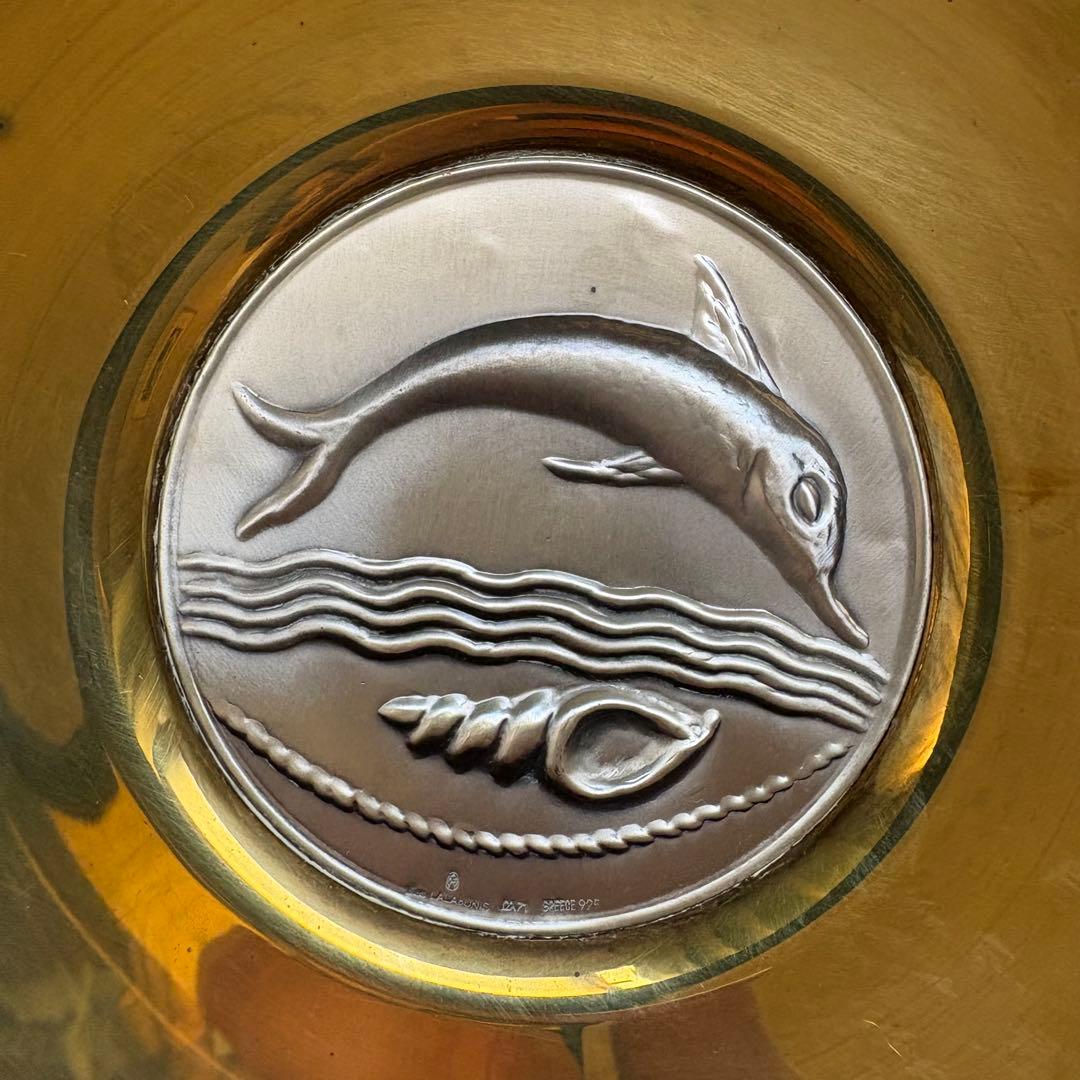 ilias lalaounis イルカ シルバー925 真鍮　ジュエリートレイ