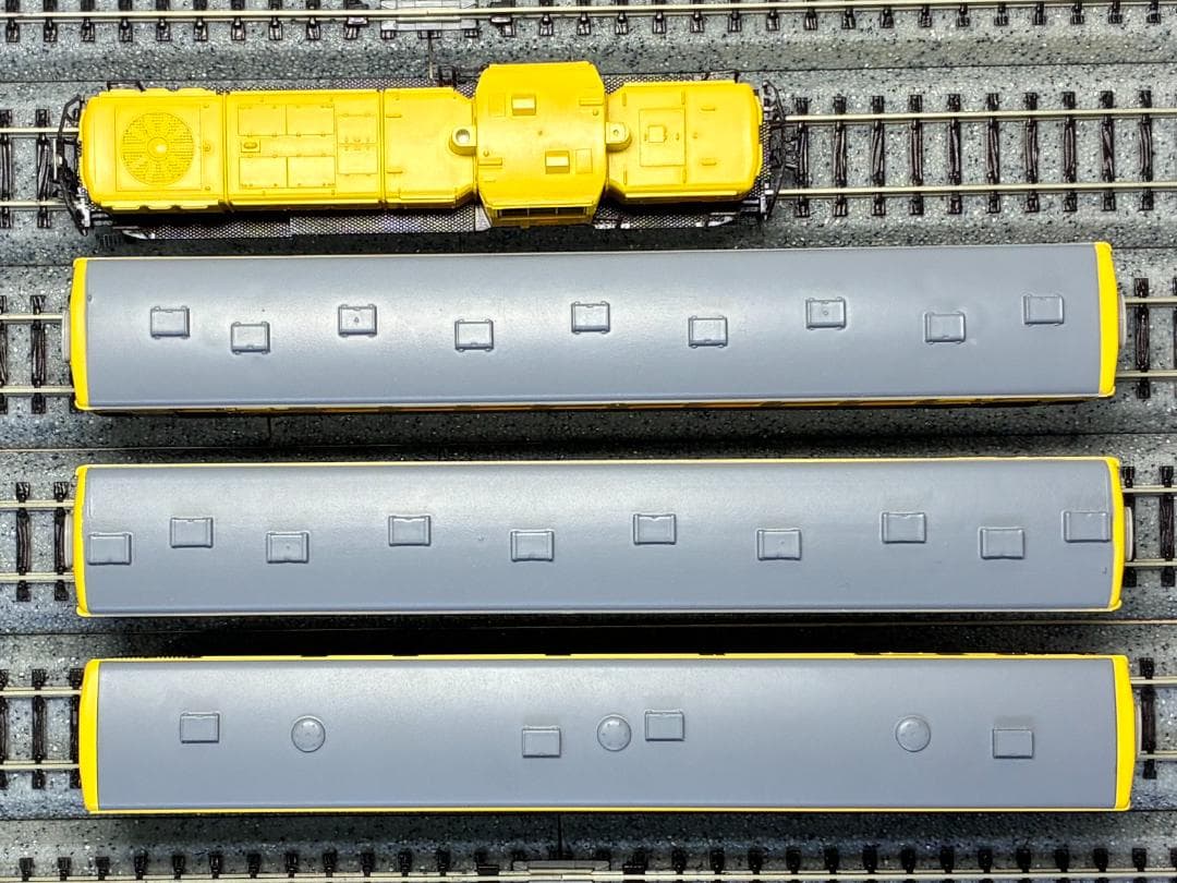 絶版・希少品『ノスタルジックビュートレイン4両セット』室内灯・TNカプラー装備