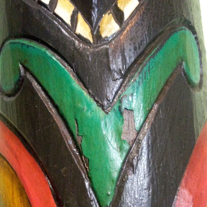 インドネシア製　壁掛け木彫　オブジェ　木製　木彫り　雑貨　インテリア　魔除け