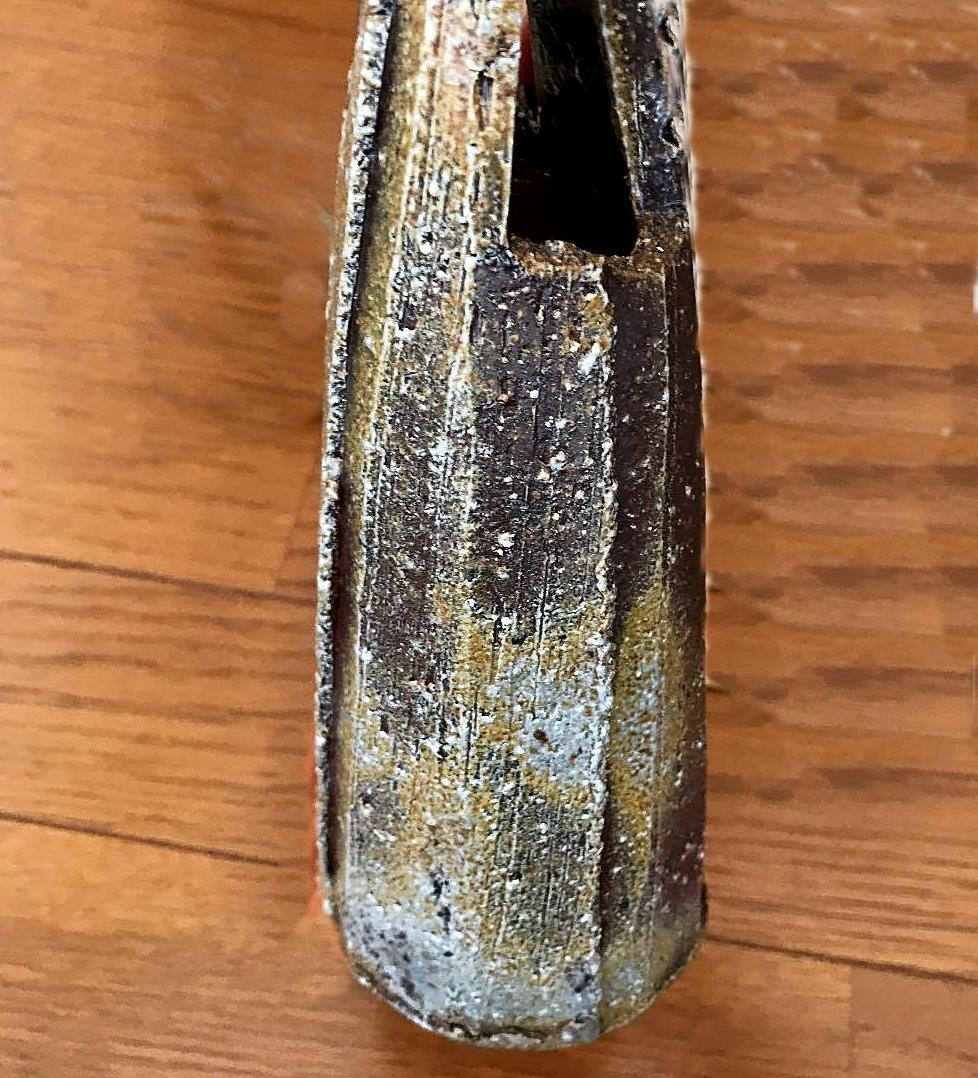 工芸会正会員　奥本丸味 備前花入 M53