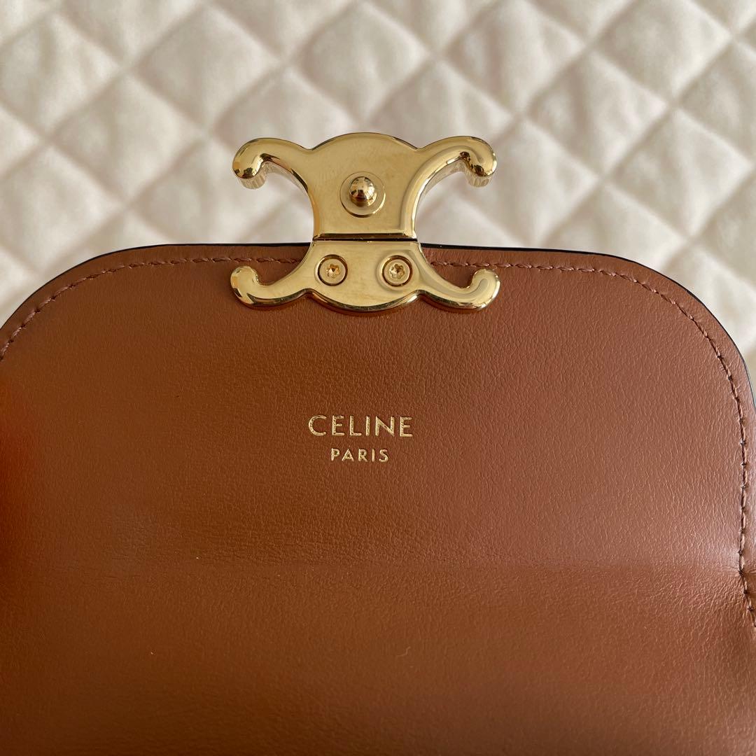 セリーヌ 財布 スモール フラップウォレット トリオンフ　トリオンフキャンバス