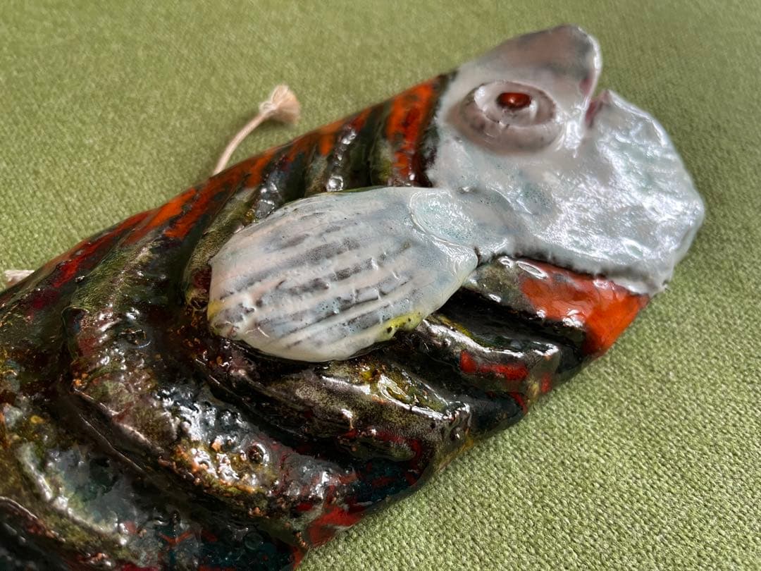 ヴィンテージ　SEYEI 陶器　魚の壁掛けオブジェ　森正　ミッドセンチュリー