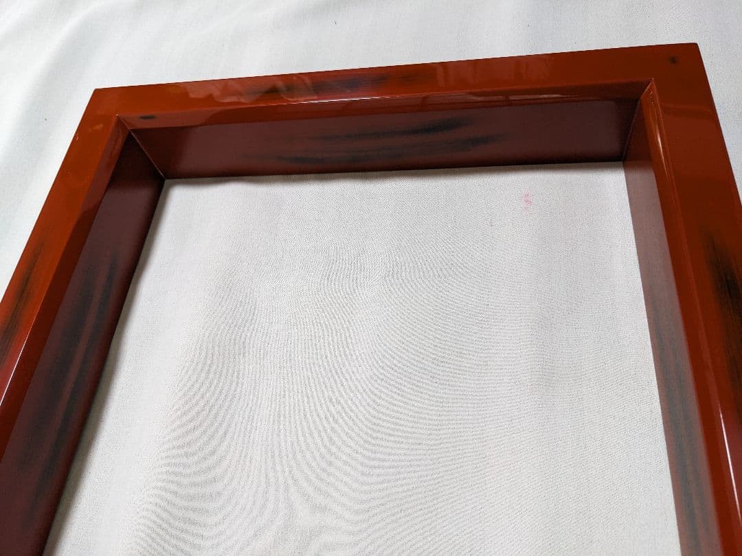 【茶道具 炉縁】 炉縁 根来塗 富悦作