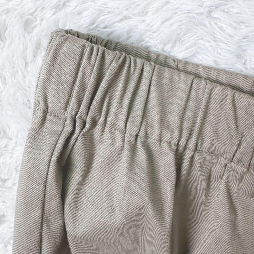 【美品】ミズイロインド〈日本製〉ストレッチ生地サルエルイージーパンツFベージュ