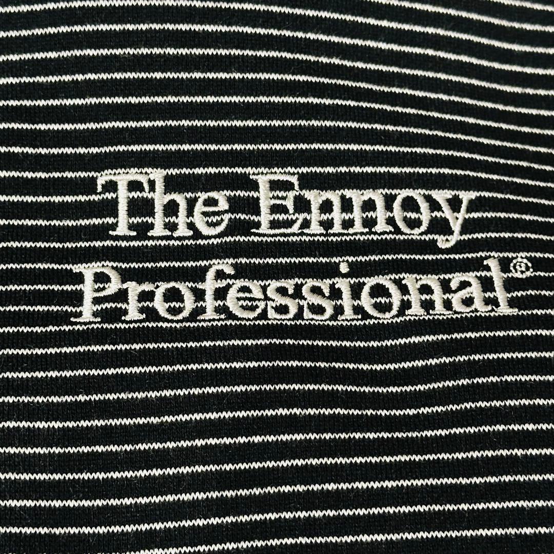 トップス ENNOY BORDER HOODIE SWEAT (BLACK) L