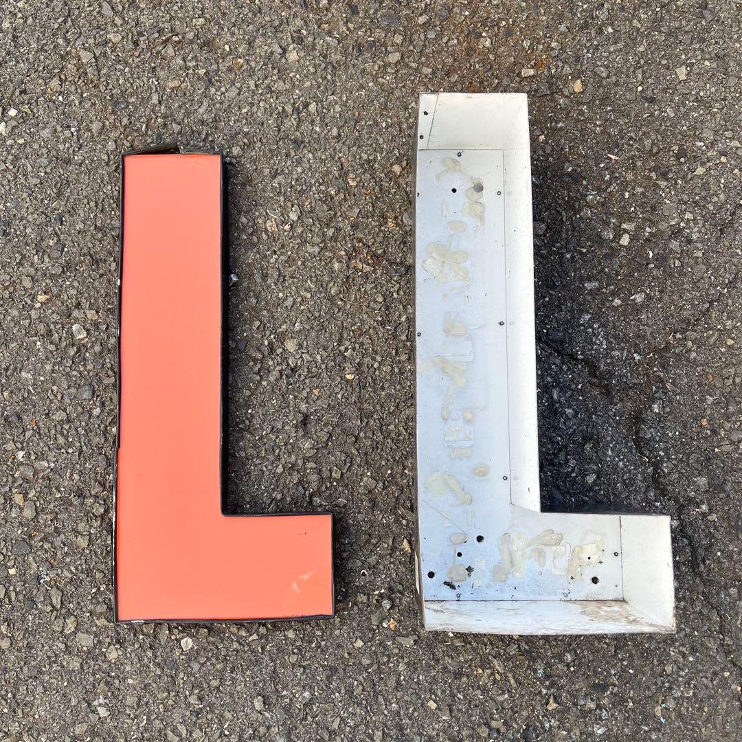 L 看板 アルファベット レターサイン 文字 アメリカ ビンテージ アンティーク